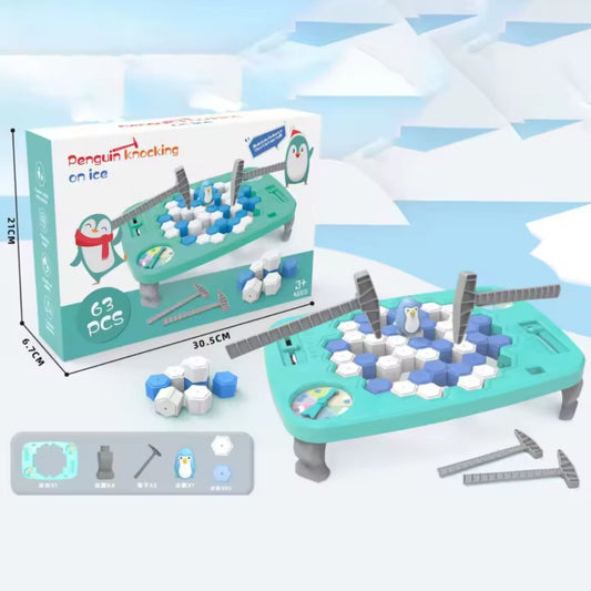 Jeu Penguin On Ice plateau plastique ABS – patience et adresse pour enfants