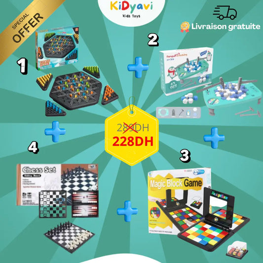 Pack Famille & Logique : 4 Jeux de Société Éducatifs pour Développer la Réflexion