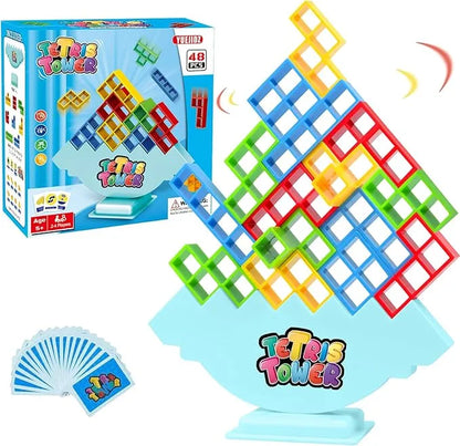 Tetris Tower jeu d’équilibre construction 48 blocs enfant